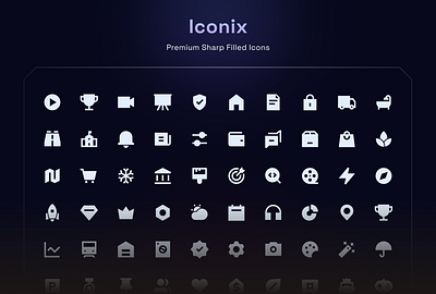 Iconix Filled Icon set filled icons minimal sharp icons solid icons ui icons