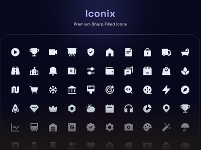 Iconix Filled Icon set filled icons minimal sharp icons solid icons ui icons