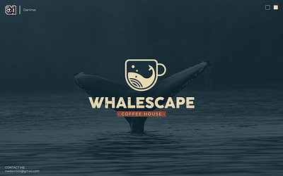 Whalescape Logo adobe illustrator brand design branding cafe coffee company logo design graphic design logo logo design visual identity