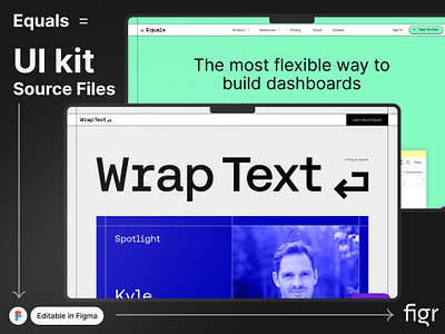 Make Equals UI your own branding design editable equals figma free kit landing page mockup modern ui spreadsheet template ui ui design ui kit ui ux web app web design website website design