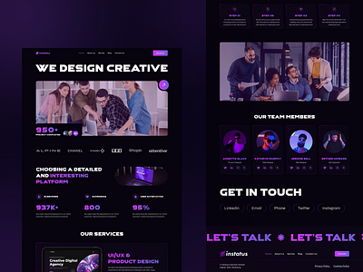 Agency Landing Page Design agency agency landing agency landing page agency website company profile creative creative agency design digital agency home page landing page minimal portfolio product design ui design ui ux web design web ui website website design