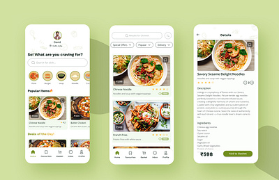 Food ordering app design app design graphic design illustration typography ui ux vector