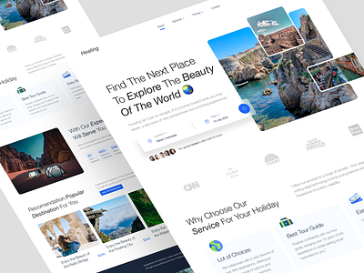 Healing - Travel Landing Page agency clean design holiday landing page travel travel agency travel landing page ui design user interface design web design