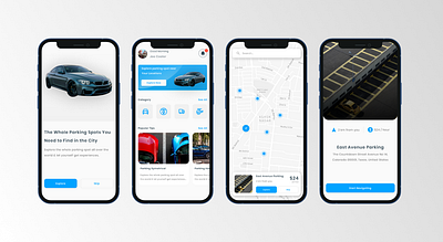 Parking Apps app branding design graphic design illustration logo typography ui ux vector