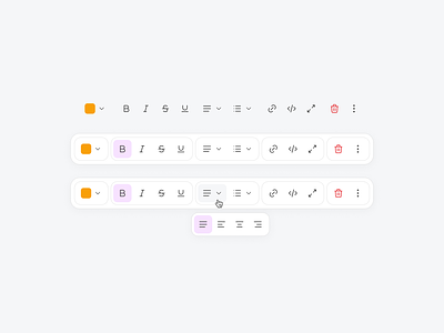 Text Toolbars Pt. I — Anearmala anearmalastudio app design design system documentation figma large rich text editor toolbar patterns product design text toolbars ui ui design ux ux design web