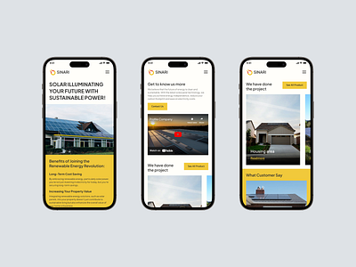 Solar Panel (Landing Page) Mobile Version company design figma mobile responsive ui uiux website