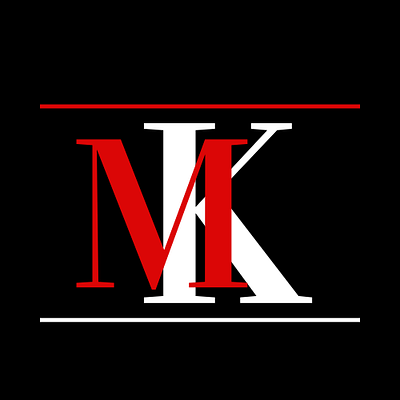 M.K Logo Design adobe photoshop branding canva design graphic design illustration logo logo design mk logo ui