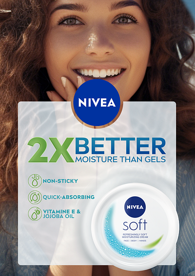 NIVEA Soft Key Visuals art direction campaign design graphic design identity logo