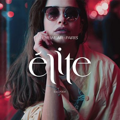 Elite Eyewear brand identity branding graphic design logo design packaging typography