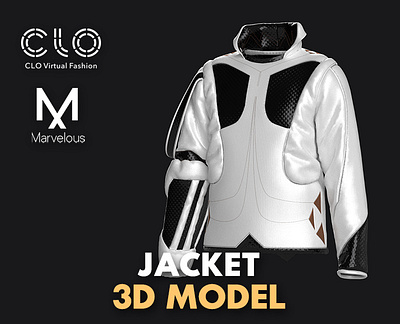 Jacket · Rame4d Studio 3d branding cinema4d clo3d illustration mockup motion graphics patterns prompts virtualfashion