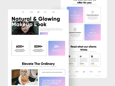 Beauty Product Landing Page 999watt design ui ux