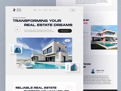 Real Estate Website Design apartment buying house interface landing page mortgage property management property website real estate real estate agency real estate web real estate website rent house residence smart home uiux webflow website design