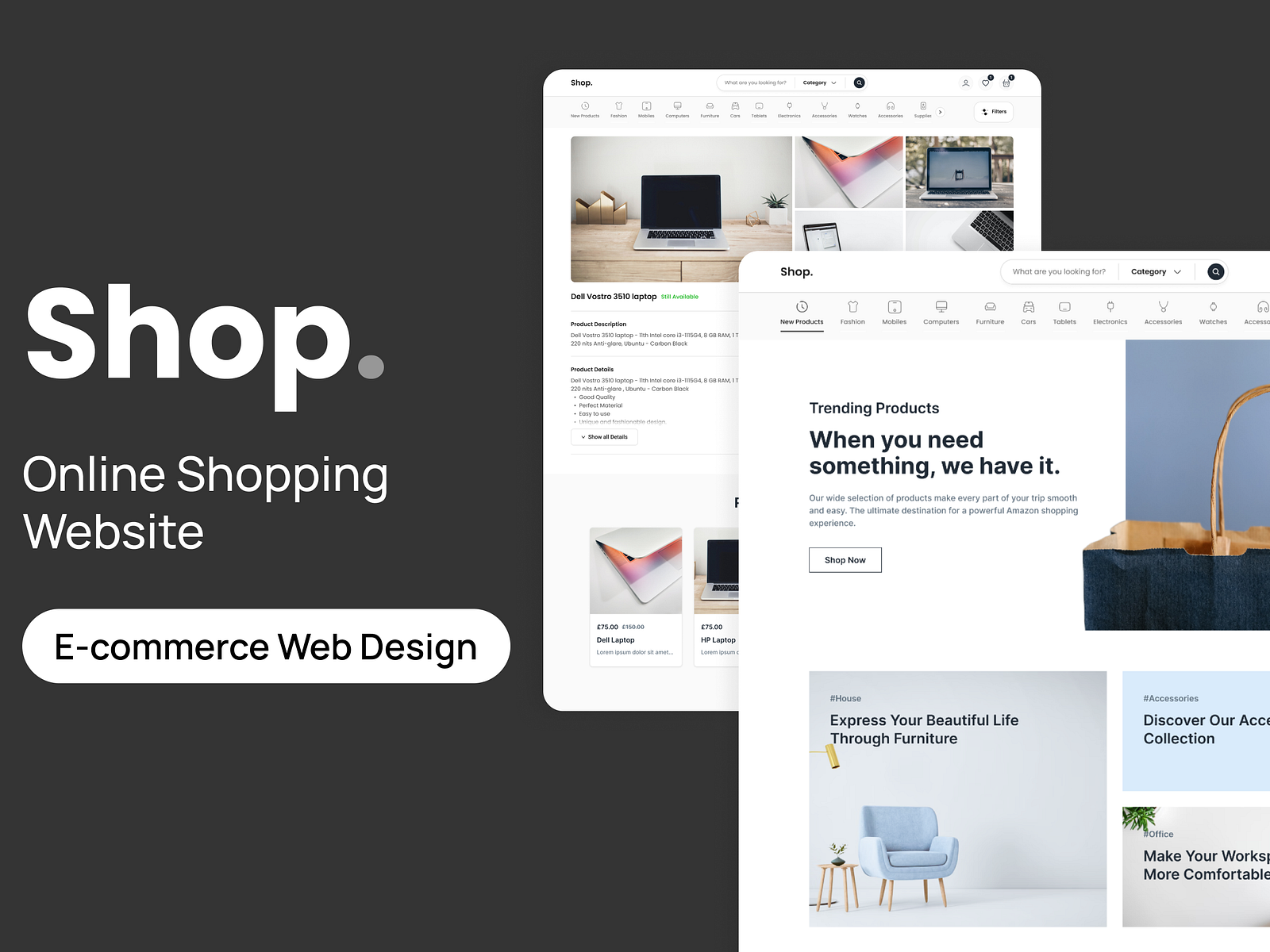 Ecommerce Website Template by Yasmine Magdy on Dribbble