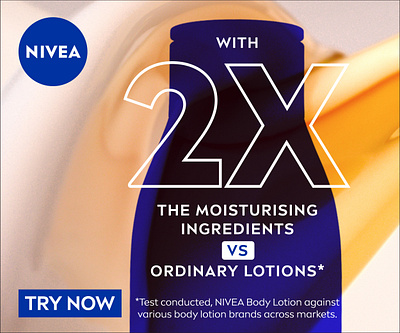 NIVEA, English and Arabic static banners for Amazon art direction design