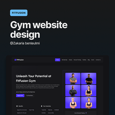 GYM website design gym website ui website design