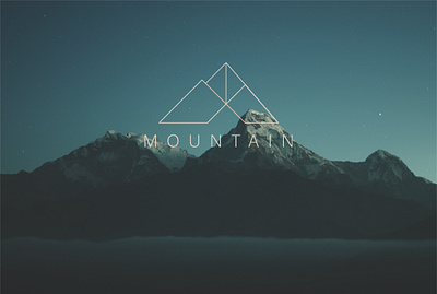 Mountain build growing logo minimalist mountain