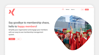membership management system landing page clean design graphic design heropage landingpage membership landing page mms design ui ux design web design