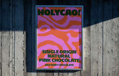 Brand Design for a chocolate product bold brand branding chocolate identity mockup pink poster poster mockup