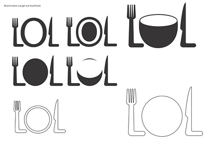 Lough out Loud food logo design 'concept' branding design graphic design logo