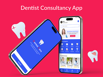 Dentist Consultancy App app design conssult doctor dental app dentist doctor figma app design health app online app online doctor ui uiux