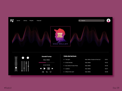 #09 - Music Player adobe adobexd design graphic design ui ux