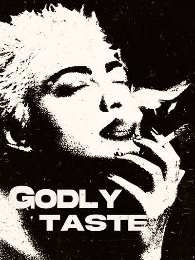 Smoking "Godly Taste" graphic design