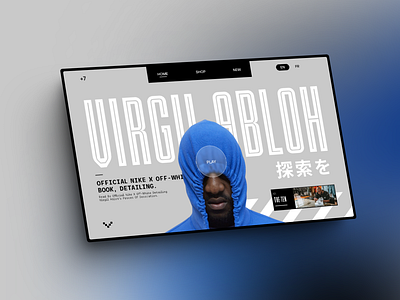 Virgil Abloh (Nike x Off-White) - Website Page | Design Concept branding design landing page mobile design nike nike website offwhite offwhite website ui uiux ux uxui virgil virgil abloh web design website website design website page