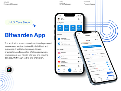 Bitwarden Mobile App Redesign app redesign figma ui design ui interface uiux ux design