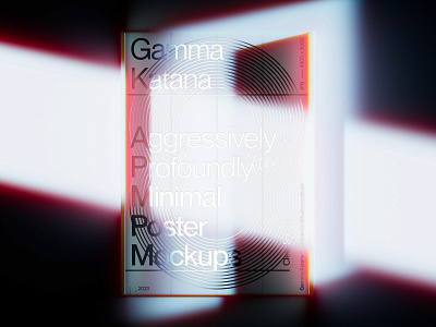 Gamma Katana 3d mockup poster volumetric