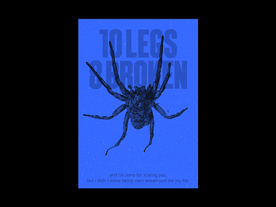 10legs 8broken art blue branding illustration poster spider