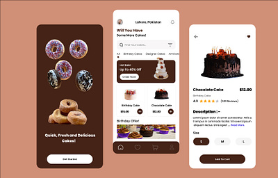 Cake E-commerce App app deign app design design e commerce app figma figma design food app food app design food delivery app mobile app mobile app design ui