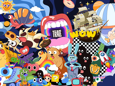 Trace branding design 2d3d animation illustration logo ui