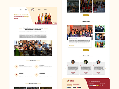 Website Design for Tamang Language Organisation homepage organisationwebsite ui uidesign uiux webdesign