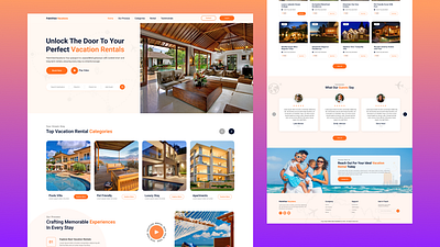 Vacation Rental Web design dailyui design figma home homerental landingpage rental typography ui uidesign uiux ux vacation vacationhome webdesign website