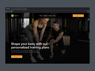 FitLife Hub - Hero Section fitnessandhealth uiux webdesign