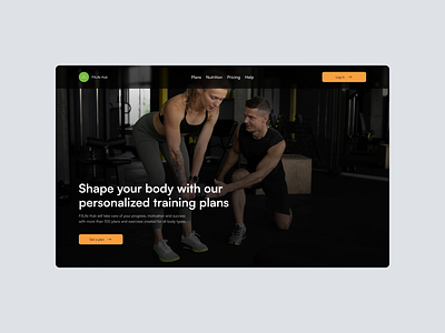 FitLife Hub - Hero Section fitnessandhealth uiux webdesign