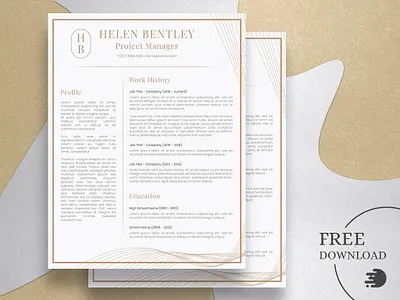 Modern Professional Google Docs Resume classy cv design free freebie google docs google docs resume light resume template