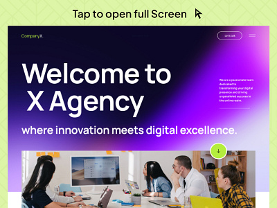 Landing Page For Digital Agency 2024 agency design figma gradient landing page minimal service trending typography ui ux web webdesign