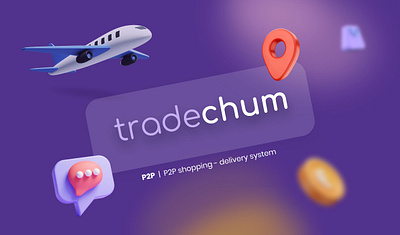 Tradechum Presentation 3d app branding design graphic design illustration vector visual identity