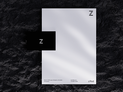z.Pod Collateral brand branding collateral design graphic design logo mark minimal nextgen