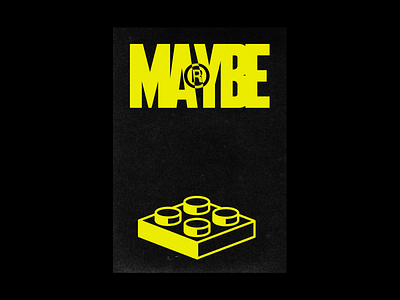 MAYBE graphic design maybe poster typographic yellow