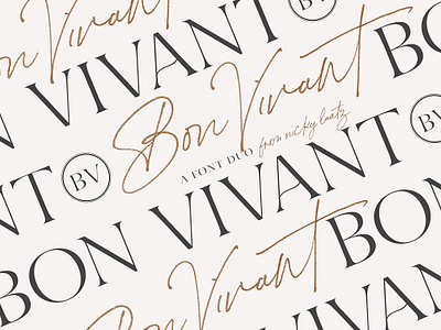Bon Vivant Collection bold bon vivant collection branding casual chic classic classy dramatic expensive feminine handwriting handwritten opulent pretty serif signature