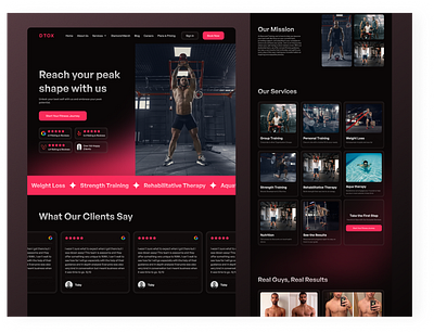 Fitness/Personal Trainer Website Design bento creative dark fitness gym hero section home page landing page mesh modern neon personal trainer product design reviews training ui uiux visual design web design website design