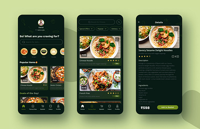 Food ordering app design idea design graphic design typography ui ux vector