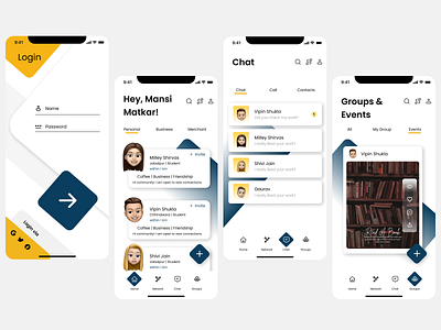 Nearby Links - Connecting people app app design application collaborating app graphic design illustration ios ios design mobile mobile app mobile ui social media ui uiux