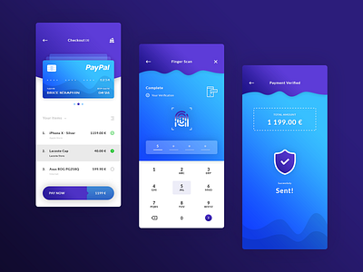 Checkout App 2fa double authentification app application android ios brand branding credit cards finger scan graphic design illustrator ai keyboard market store payment verified photoshop psd print designer senior designer sucessfully sent transactions typo typography ui ux designer