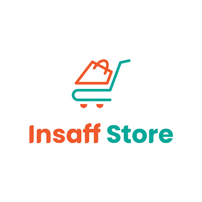 Insaf e-commerce logo design brand identity branding businesslogo creative logo design ecommerce flat flat logo logos minimalist onlinelogo store logo