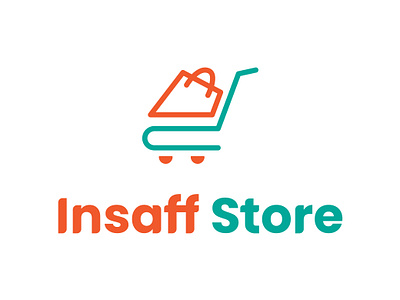 Insaf e-commerce logo design brand identity branding businesslogo creative logo design ecommerce flat flat logo logos minimalist onlinelogo store logo