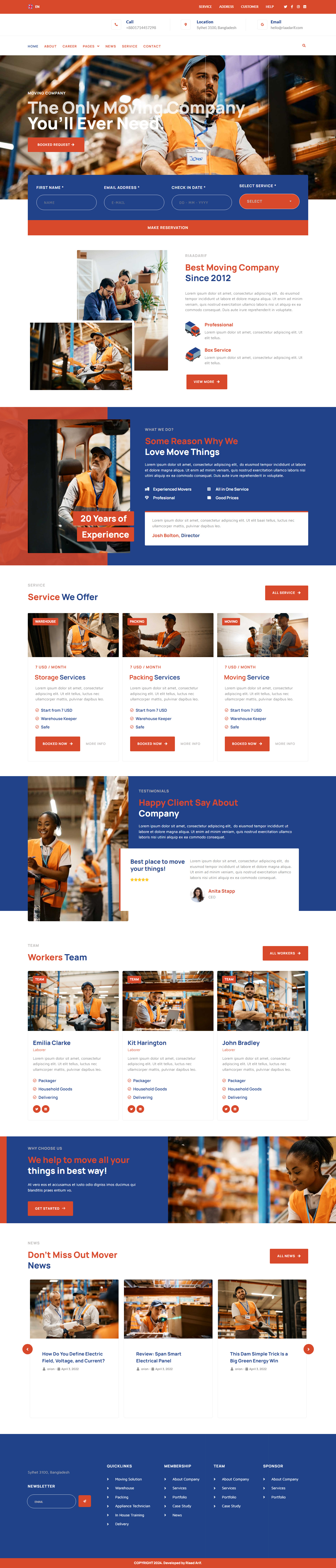 Moving Company | Local Movers | Storage Website commercial moving website home packing website house moving website local movers website logistics website movers website moving company website moving service website moving website packing services website relocation website removalist responsive website riaad arif shipment website storage services website transportation website web design website design wordpress