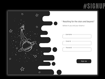 Seamless UI Design for Astronomy Club Sign-Up Form astronomy club black theme celestial theme challenge creative dailyui dark day1 design inspiration futuristic design light seamless experience signin form signup form space inspired ui design ui innovation uiuxdesign web design web development